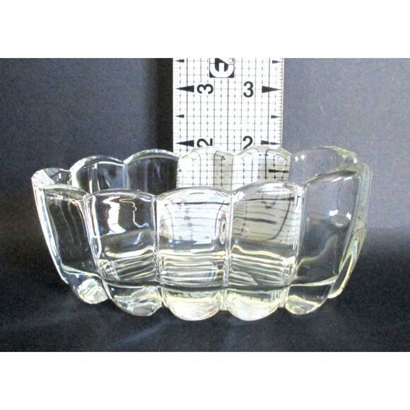 Vintage Clear Glass Spoon Holder Buffet Party Dinner Entertaining Accessory - Picture 6 of 7